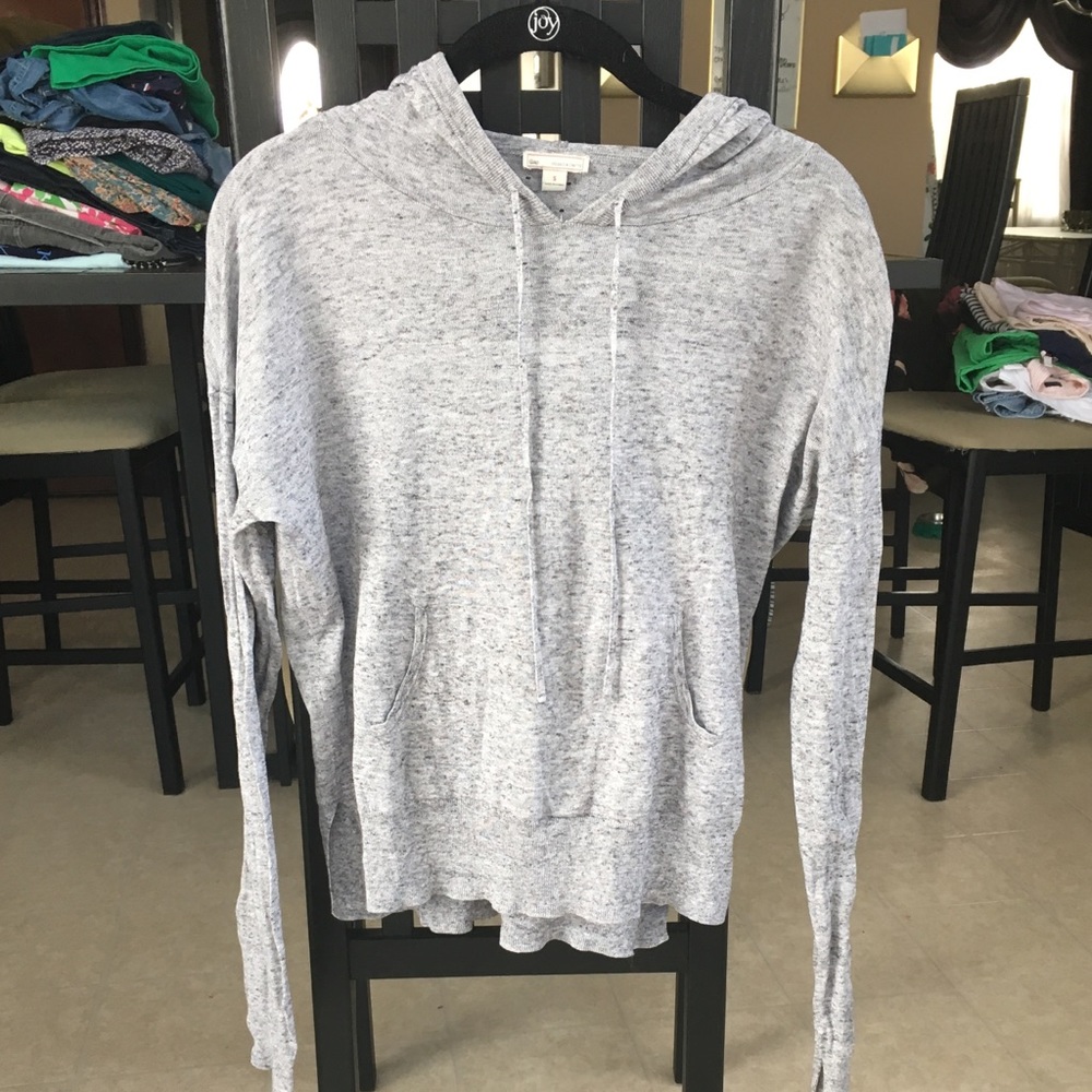 Gap lightweight knit cropped hoodie